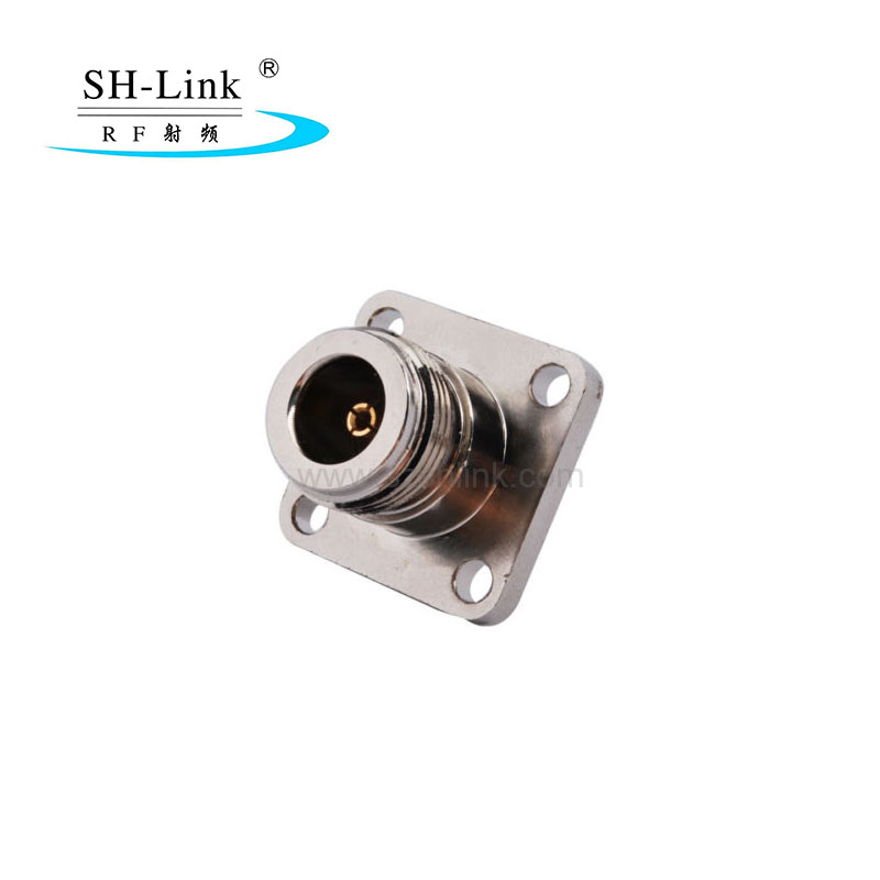 N type female to SMA female waterproof with flange adapter